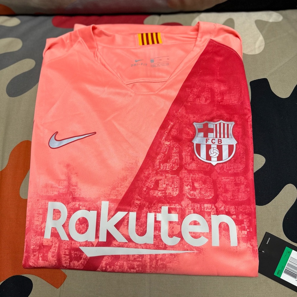 New Never Worn Nike Barcelona FCB Pink Third Soccer Jersey
